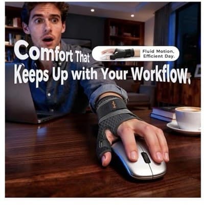 New In Box Ultra Breathable Thumb Brace For Right Or Left Hand - Thumbnail 9