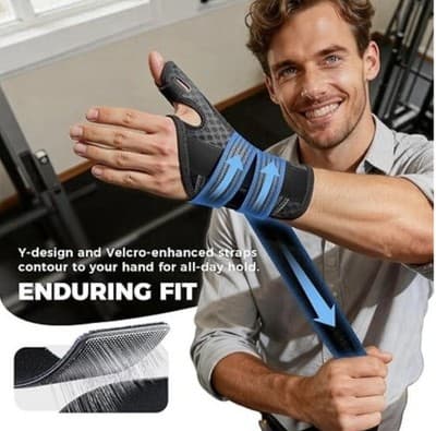 New In Box Ultra Breathable Thumb Brace For Right Or Left Hand - Thumbnail 6