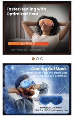 New Bob and Brad Zero Pro Eye Massager - Heat And Cool Compress- Bluetooth - Thumbnail 10