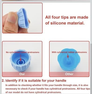 Face Care Skin Beauty Set Spare Parts Water Scrub Silicone Tips 10 Pack S/L - Thumbnail 2