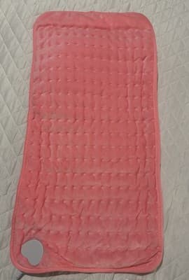 Ultra Soft Bright Pink Plush Electric Heating Pad 12x24 6 Heat Setting + Timer - Thumbnail 2