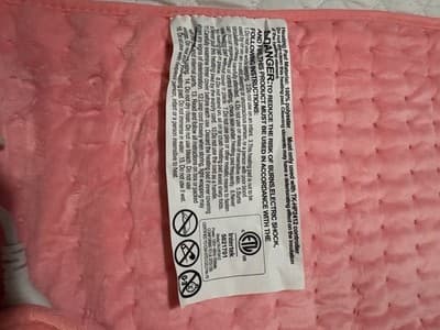 Ultra Soft Bright Pink Plush Electric Heating Pad 12x24 6 Heat Setting + Timer - Thumbnail 5