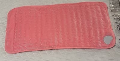 Ultra Soft Bright Pink Plush Electric Heating Pad 12x24 6 Heat Setting + Timer
