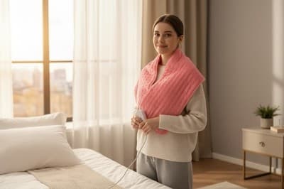 Ultra Soft Bright Pink Plush Electric Heating Pad 12x24 6 Heat Setting + Timer - Thumbnail 10