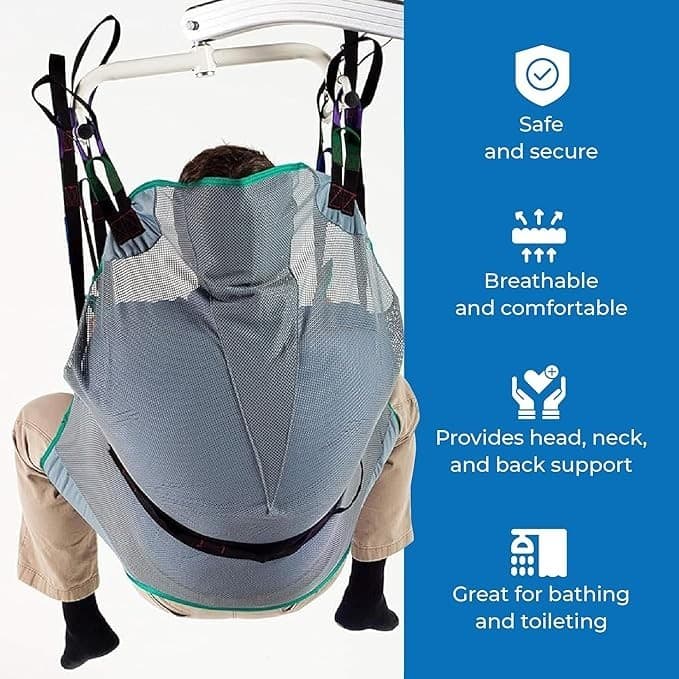 New in Bag Patient Aid Full Body Divided Leg Sling - Large - Thumbnail 4