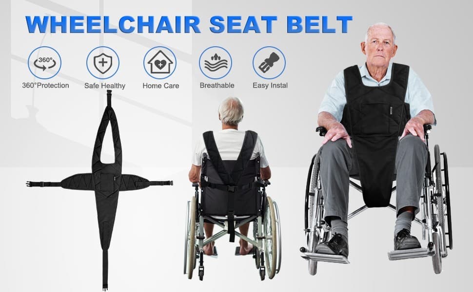Wheelchair Safety Belt, Anti-Slip Wheelchair Seatbelt, Wheelchair Harness - Thumbnail 8