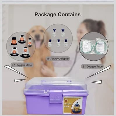 New In Box Pet Oxygen Mask Kit- Multiple Sizes - Thumbnail 3