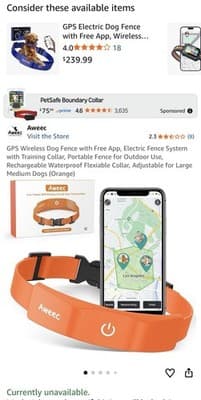 Aweec Wireless Dog Fence GPS Collar Training System - Orange - Thumbnail 24