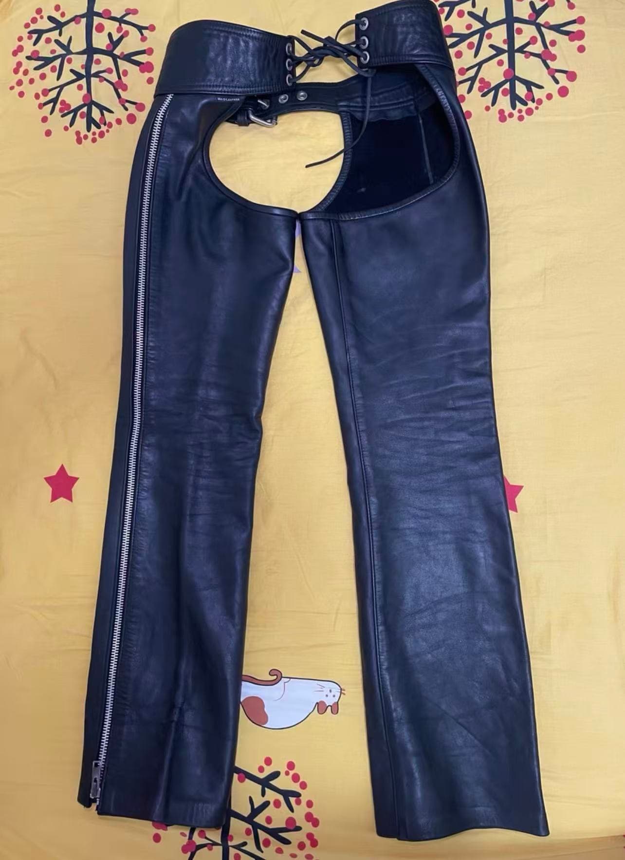 Mr S Leather Open-Crotch Leather Pants - Thumbnail 2