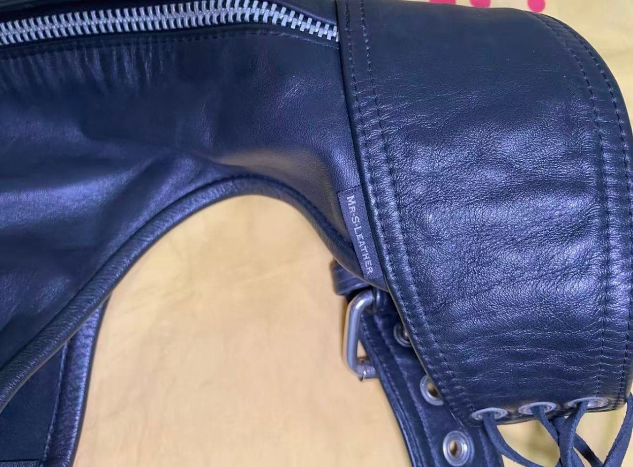 Mr S Leather Open-Crotch Leather Pants - Thumbnail 3