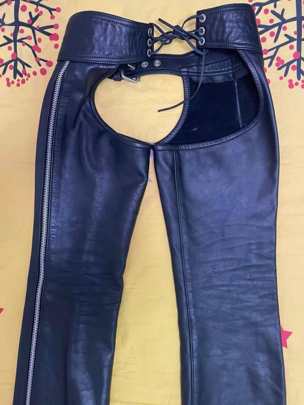 Mr S Leather Open-Crotch Leather Pants - Thumbnail 5