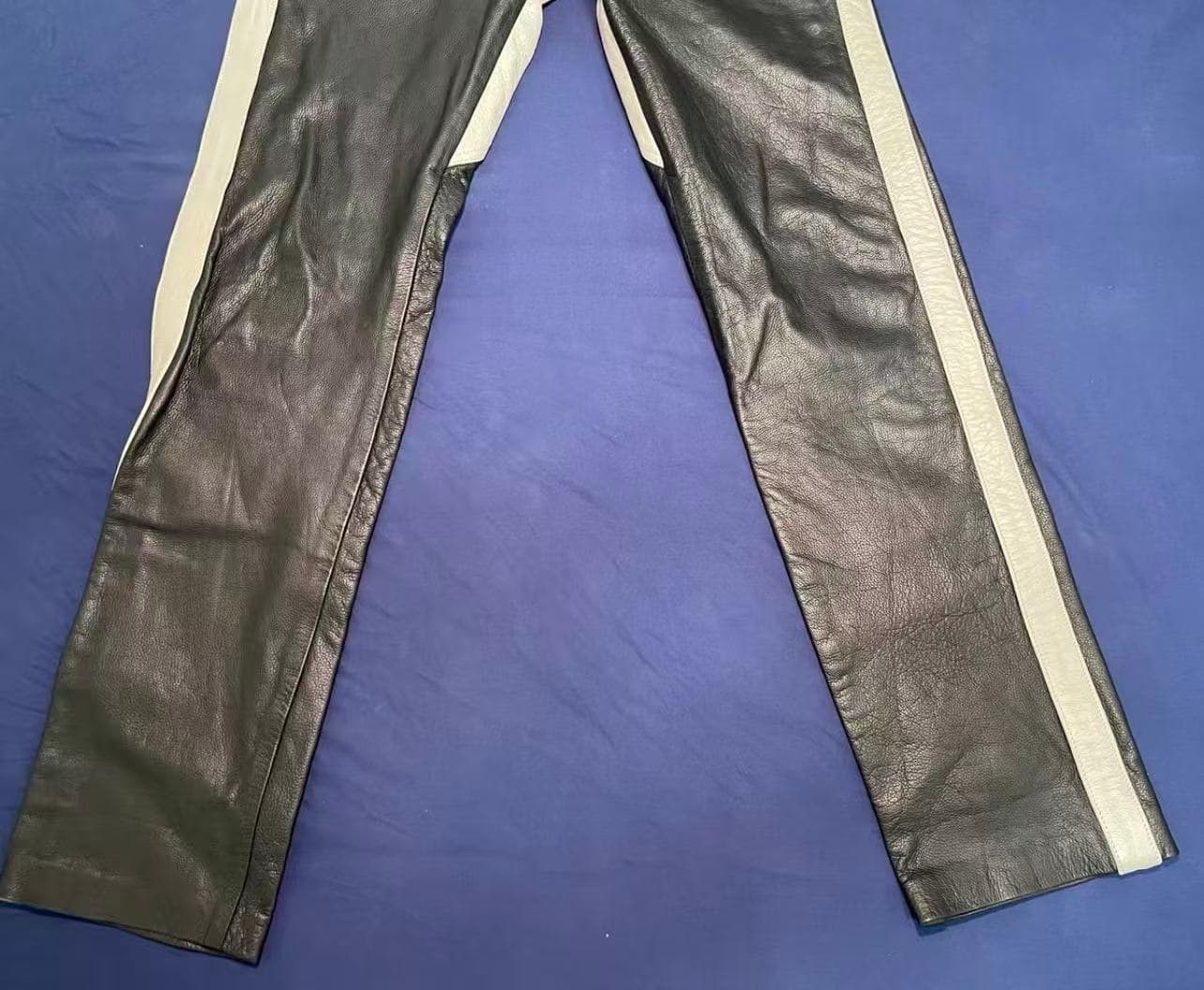 Men’s Cowhide Leather Pants – Leather Maniacs Classic Double-Zip Style** - Thumbnail 7