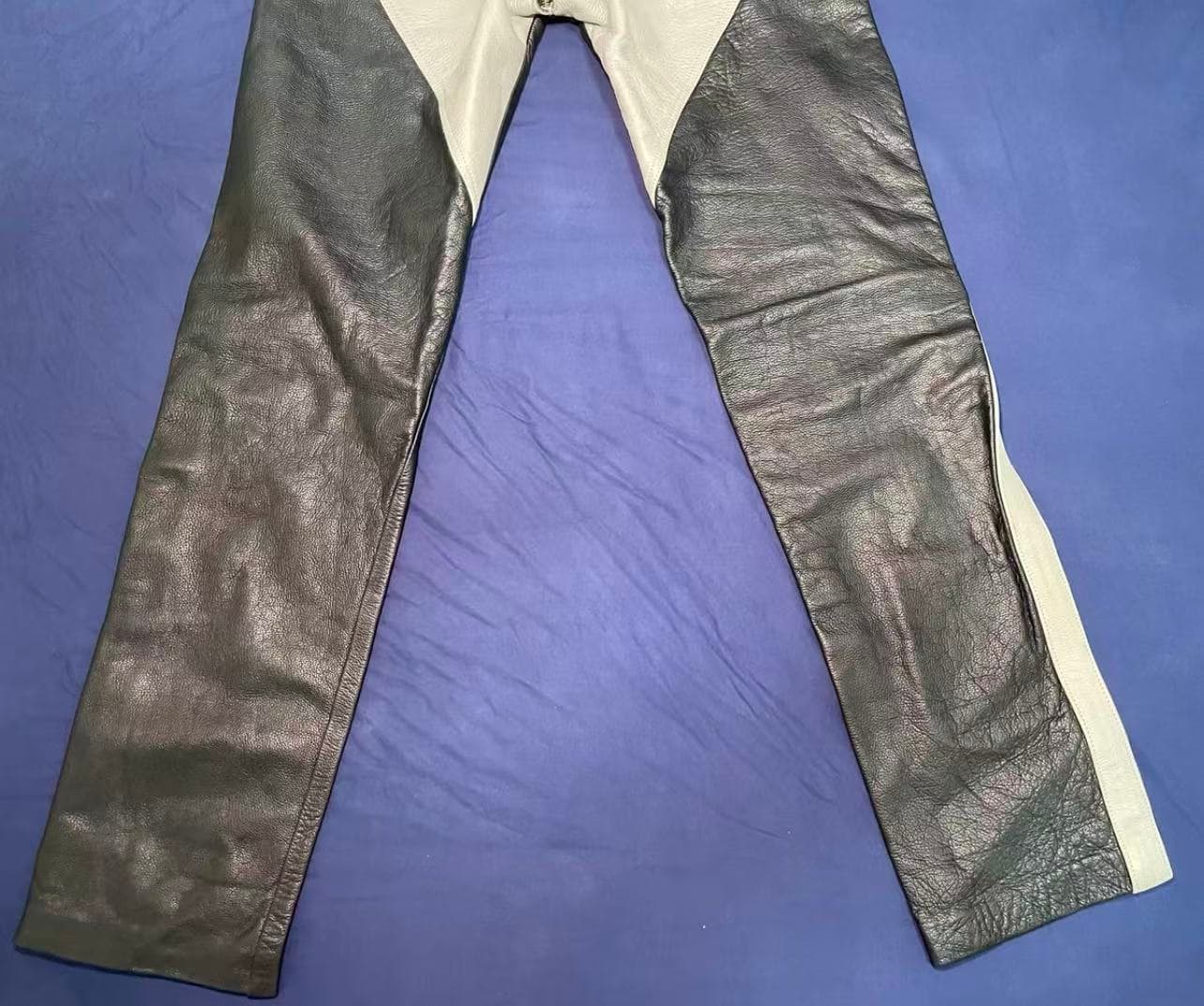 Men’s Cowhide Leather Pants – Leather Maniacs Classic Double-Zip Style** - Thumbnail 8