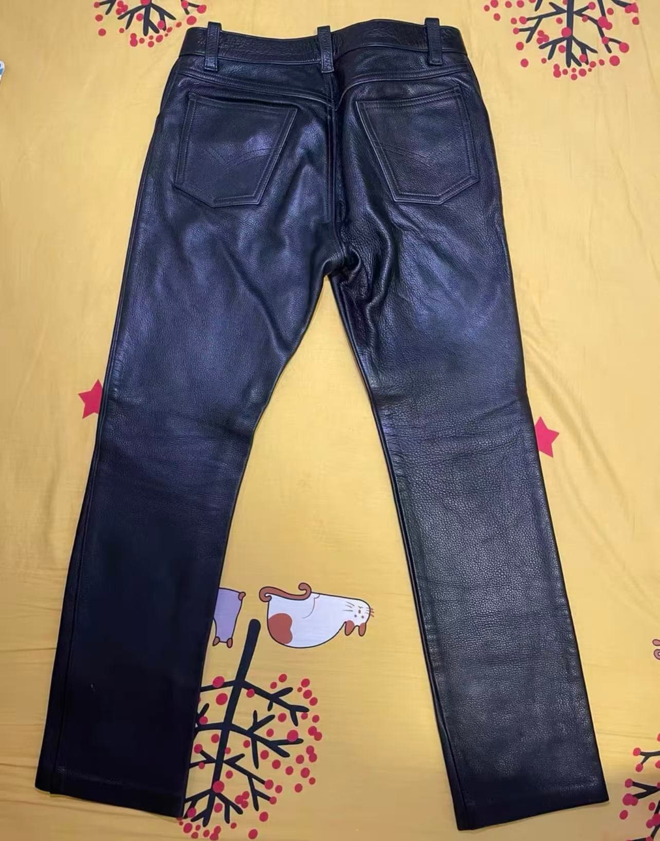 Mr S Leather Cowhide Leather Pants - Thumbnail 2