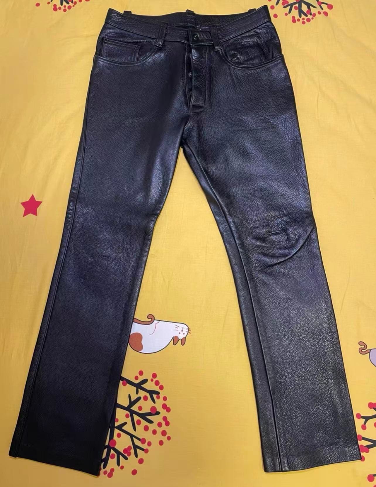 Mr S Leather Cowhide Leather Pants - Thumbnail 7