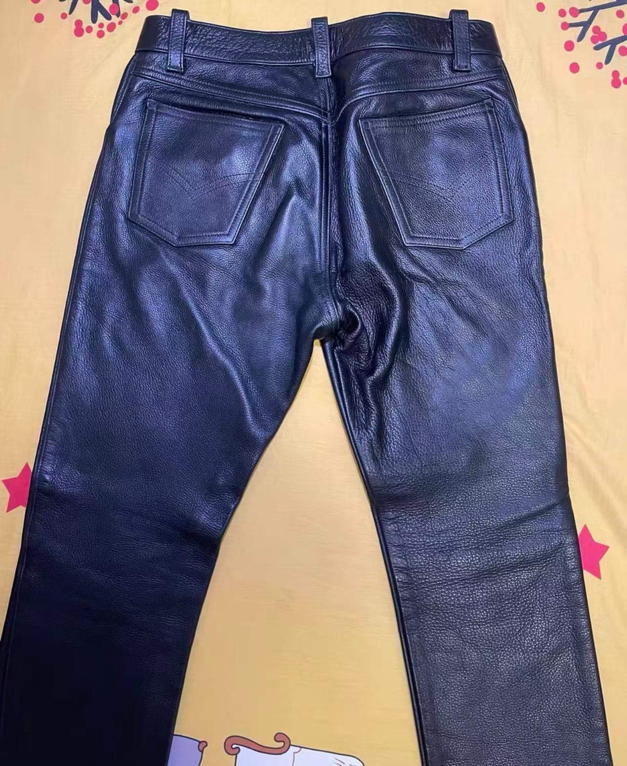 Mr S Leather Cowhide Leather Pants - Thumbnail 3