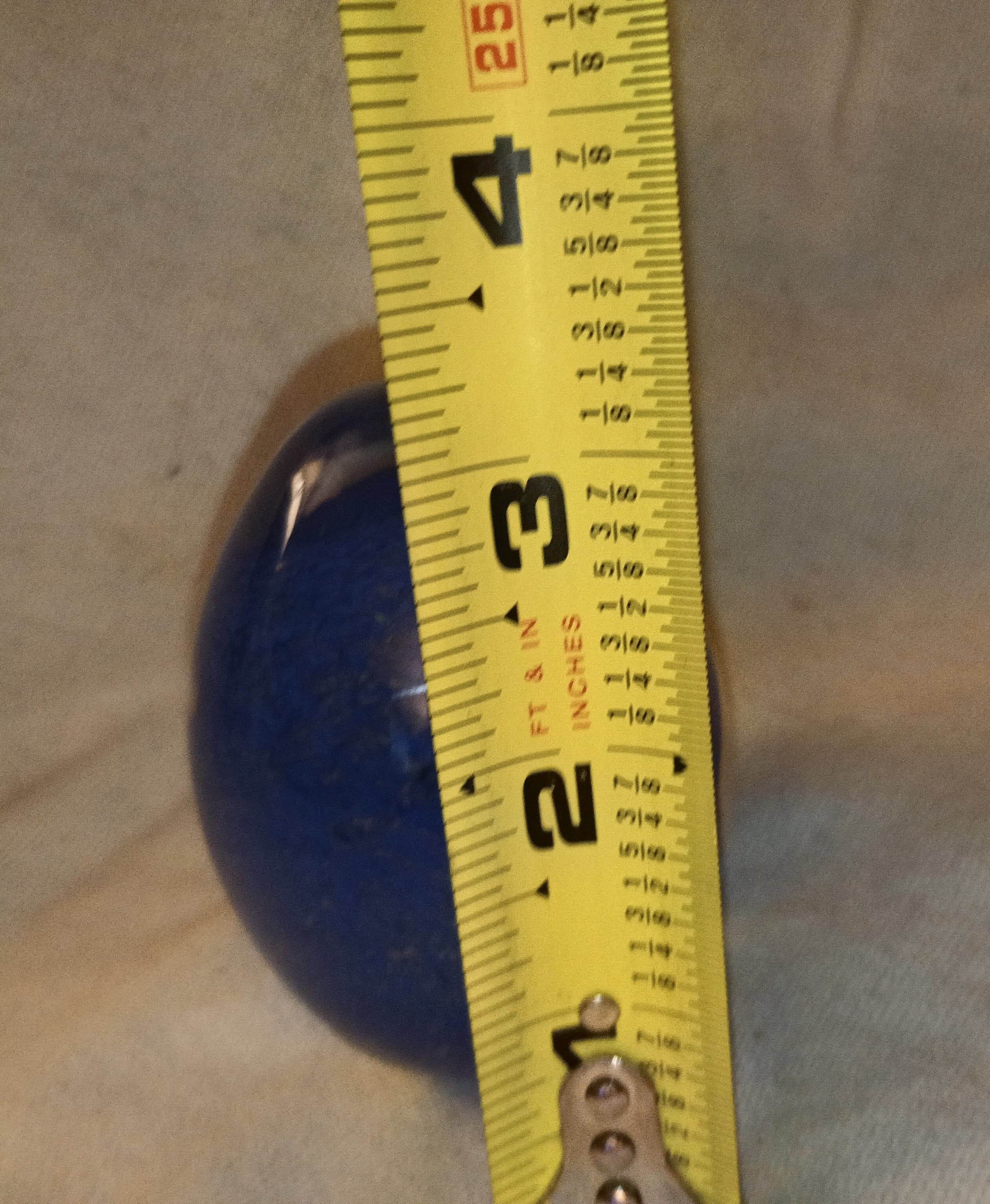 Vintage Blue Mottled Art Glass Egg Paperweight - Made in Sweden - Mid-Century Style - Thumbnail 7