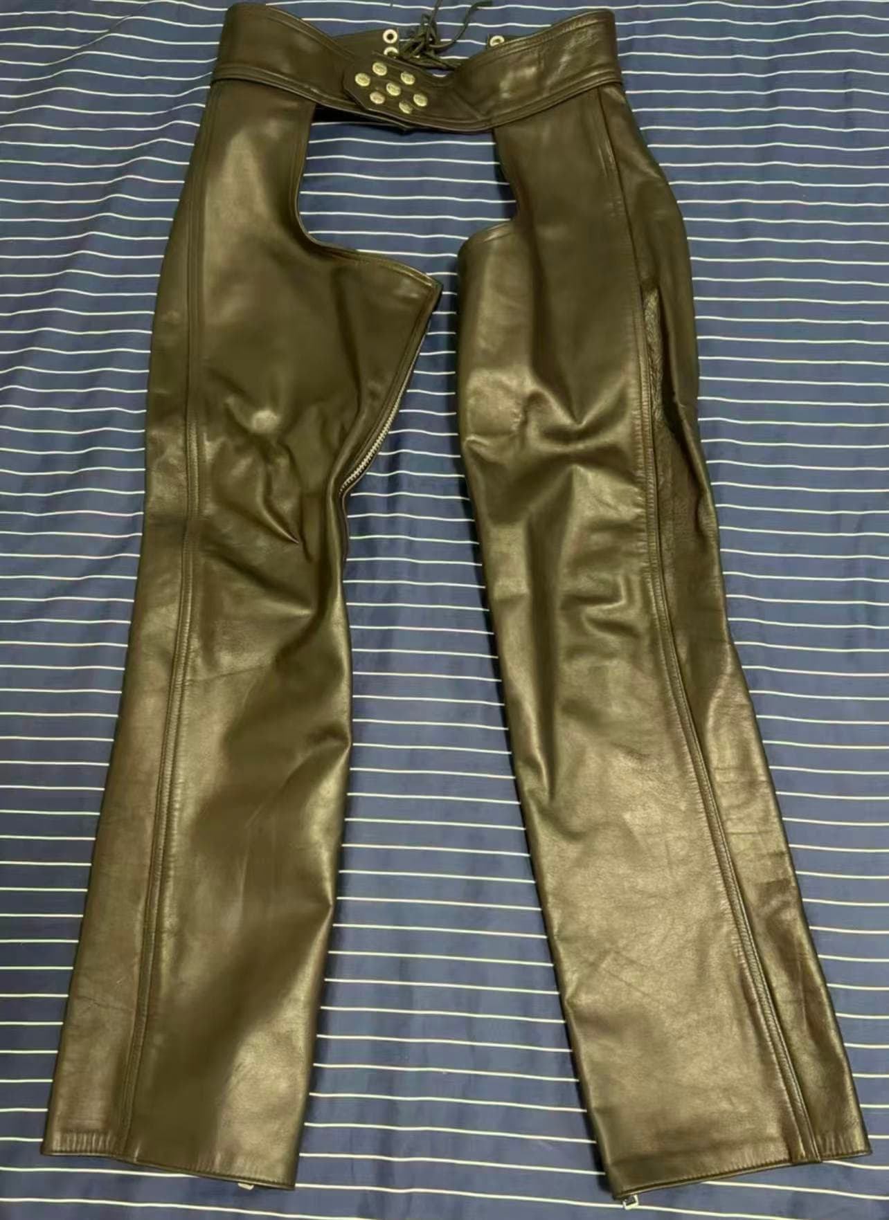 Rubio Leather Pants – Classic Open-Crotch Design - Image 1