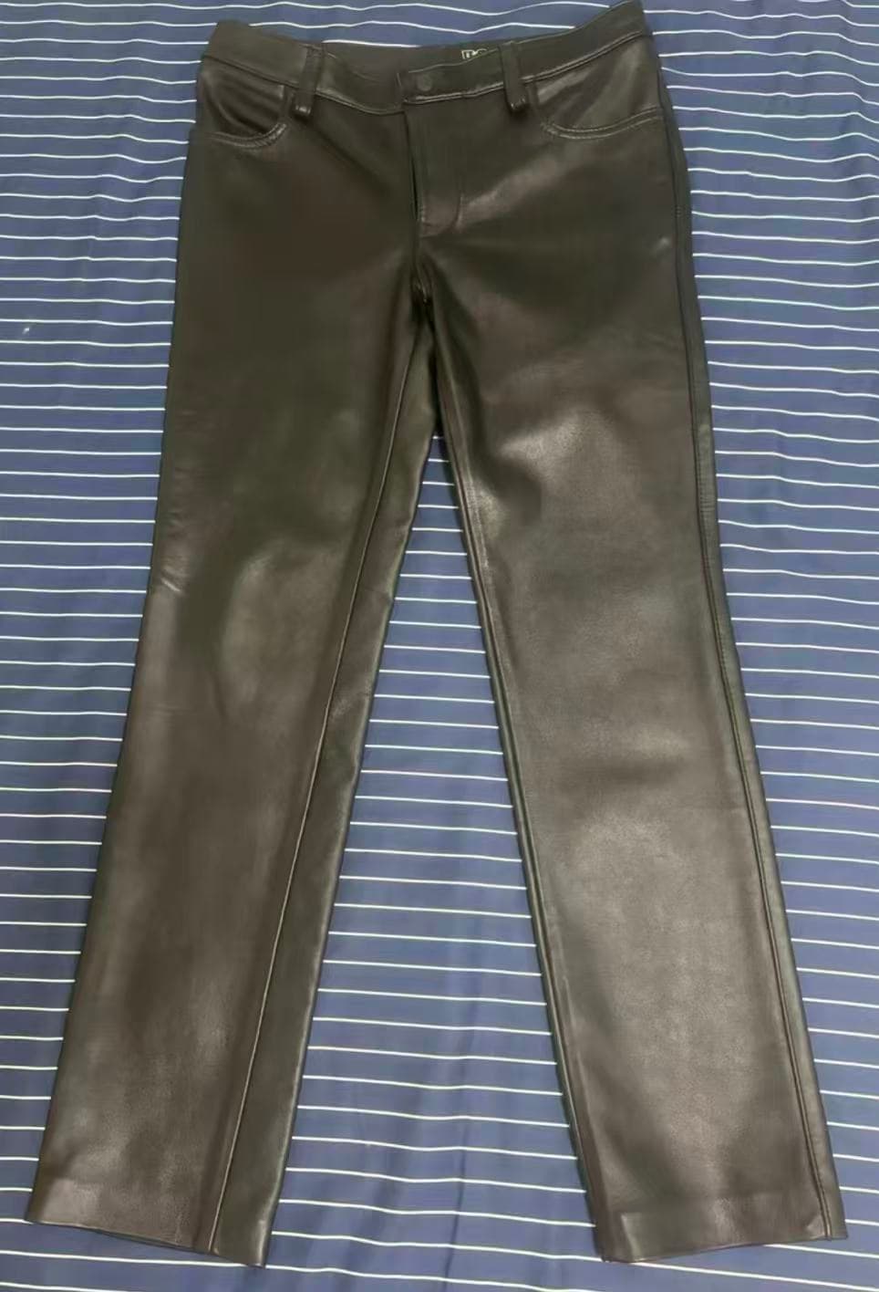 R&Co Premium Leather Jeans – Hipster Style Slim Leg - Image 1