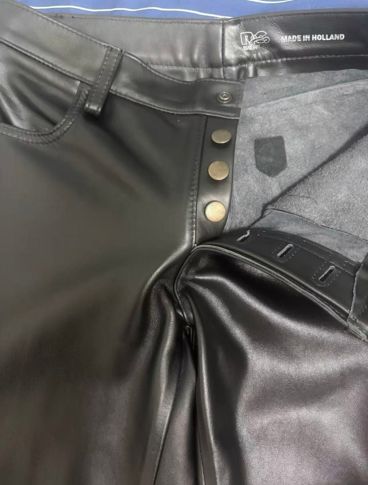 R&Co Premium Leather Jeans – Hipster Style Slim Leg - Thumbnail 3