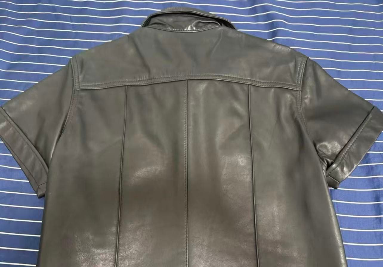 Brand 665 – Men’s Cowhide Leather Shirt (New) – Short Sleeve - Thumbnail 2