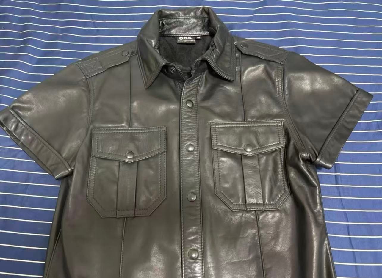Brand 665 – Men’s Cowhide Leather Shirt (New) – Short Sleeve - Thumbnail 3