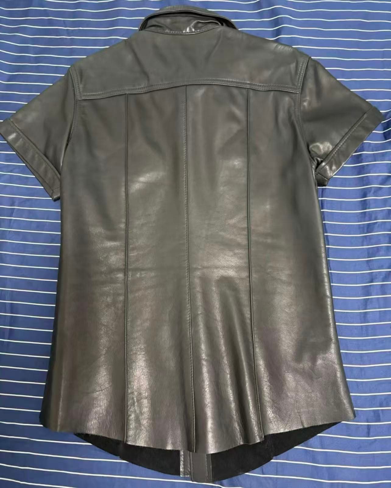 Brand 665 – Men’s Cowhide Leather Shirt (New) – Short Sleeve - Thumbnail 5