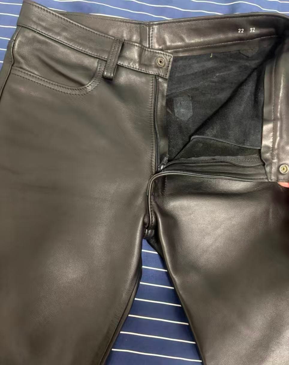 RoB Leather Hipster Pants Slim Fit - Thumbnail 5