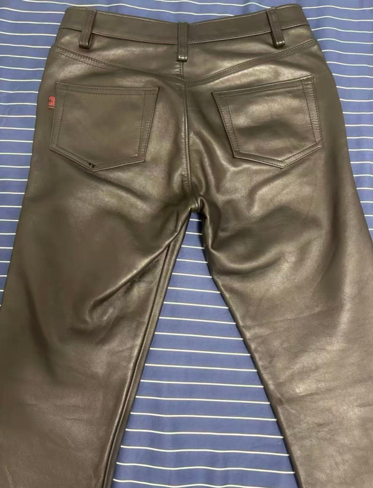 RoB Leather Hipster Pants Slim Fit - Thumbnail 2