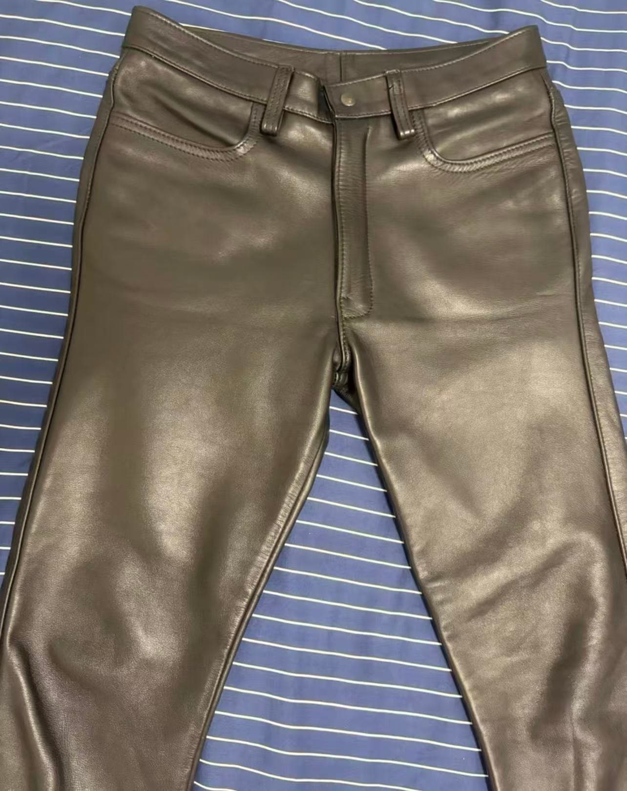 RoB Leather Hipster Pants Slim Fit - Thumbnail 4