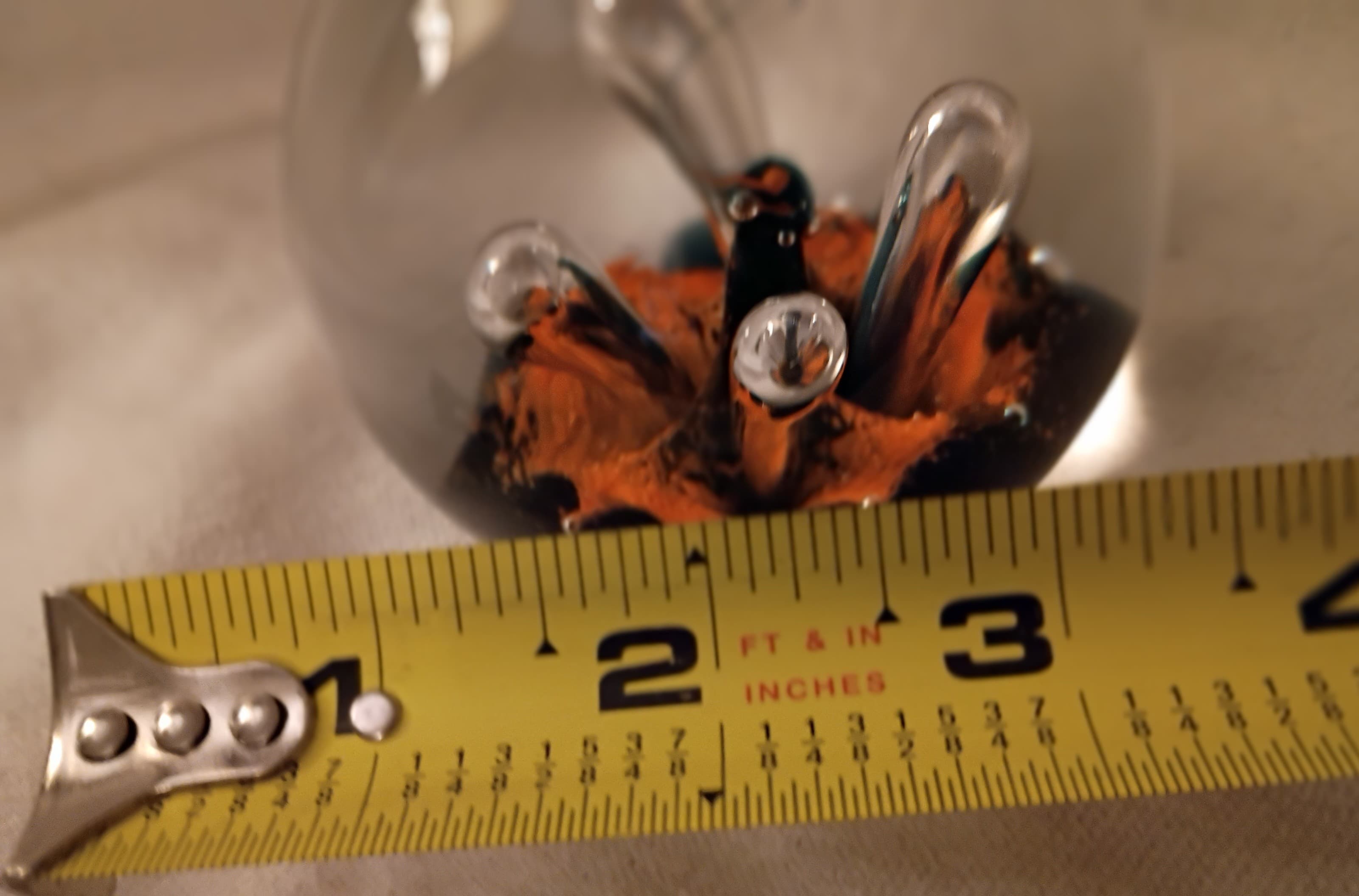 Vintage Caithness Glass "Moonflower" Paperweight - Handmade in Scotland - Cobalt Blue & White - Thumbnail 7