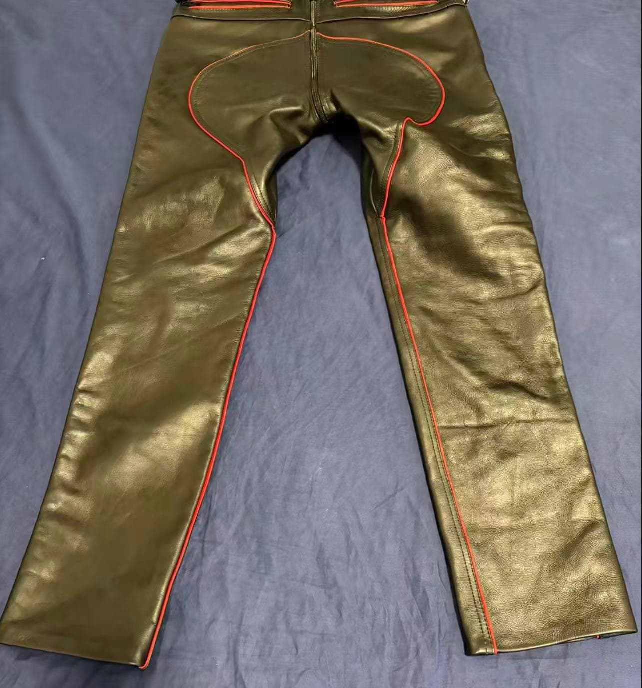 Boxer Berlin Diamond-Quilted Cowhide Leather Pants - Thumbnail 4