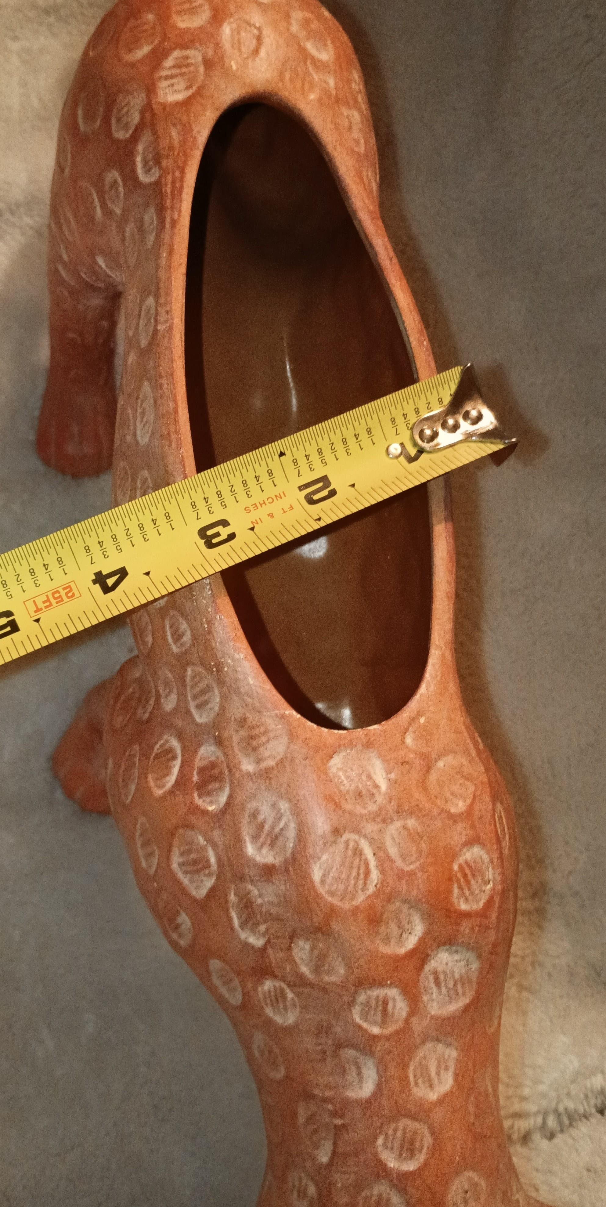 Handcrafted Ceramic Leopard Planter with White Accents - Thumbnail 9