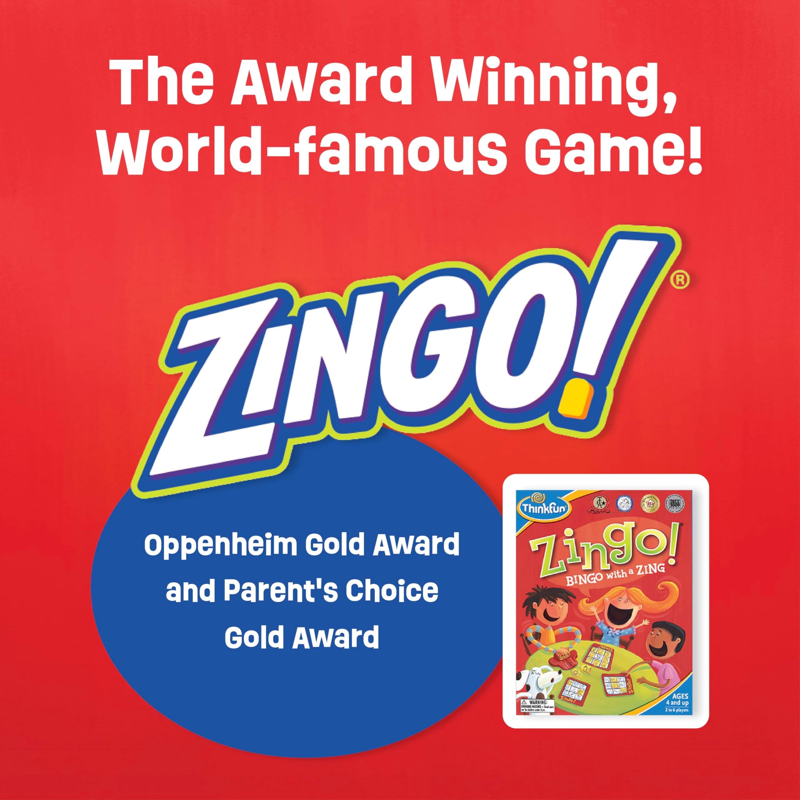 ThinkFun Zingo Bingo Award Winning Preschool Game for Pre-Readers and Early Read - Thumbnail 3