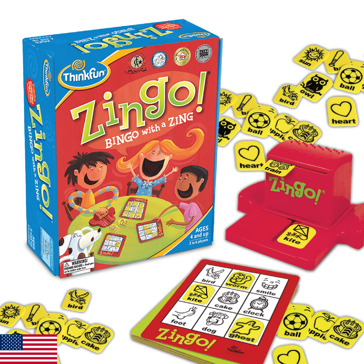 ThinkFun Zingo Bingo Award Winning Preschool Game for Pre-Readers and Early Read - Image 1