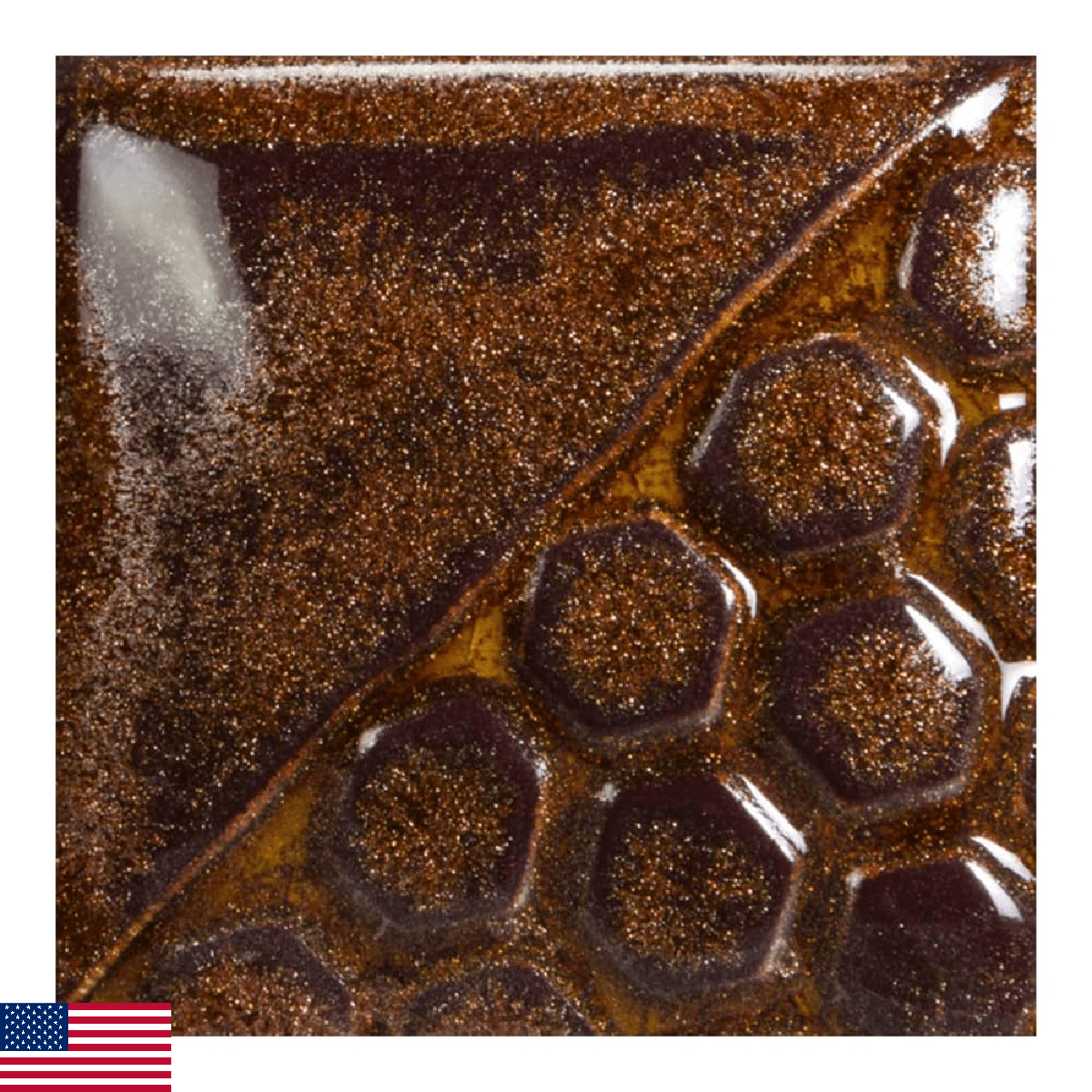 Mayco Elements Glaze, EL-121 Copper Adventurine, Opaque, Pint - Image 1