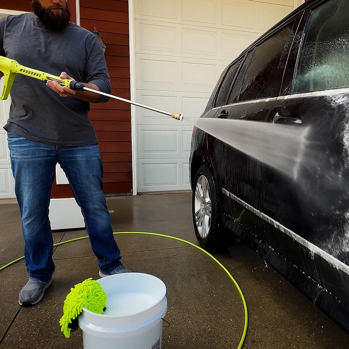 Flexzilla Pressure Washer Hose with M22 Fittings, 1/4 in. x 25 ft., ZillaGreen - - Thumbnail 4