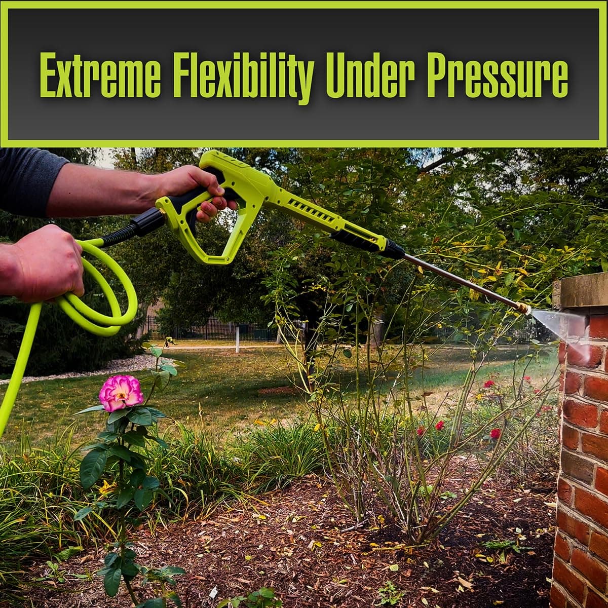 Flexzilla Pressure Washer Hose with M22 Fittings, 1/4 in. x 25 ft., ZillaGreen - - Thumbnail 3