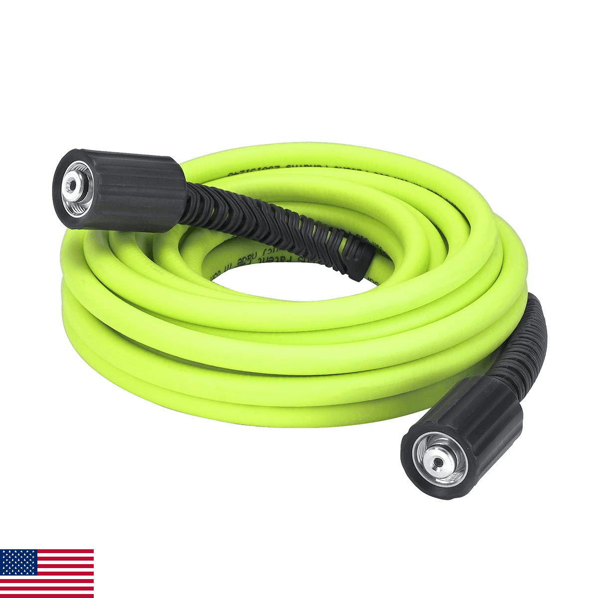 Flexzilla Pressure Washer Hose with M22 Fittings, 1/4 in. x 25 ft., ZillaGreen - - Image 1