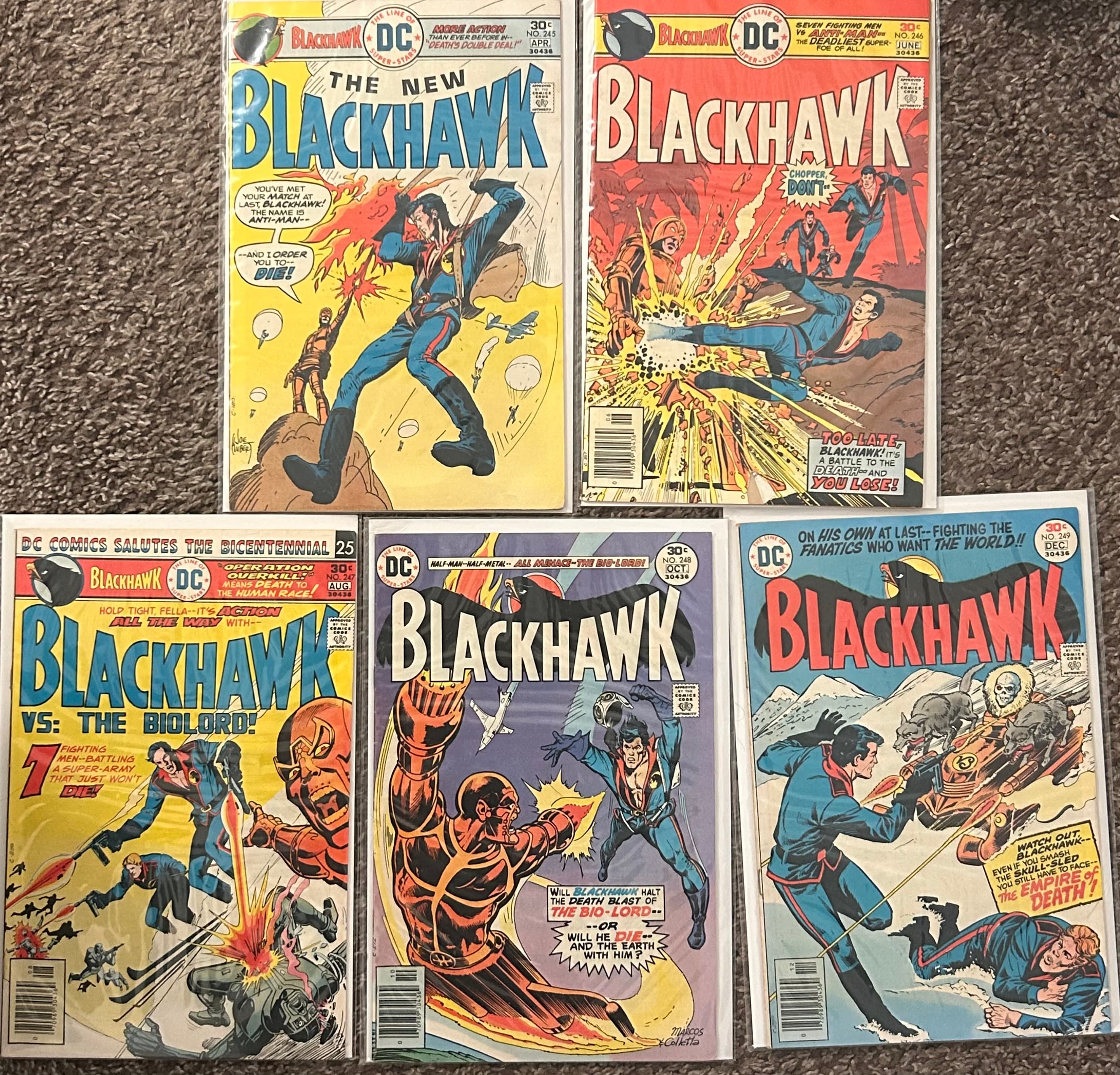 DC Comics Blackhawk Lot of 5 Issues #245-249 - Image 1