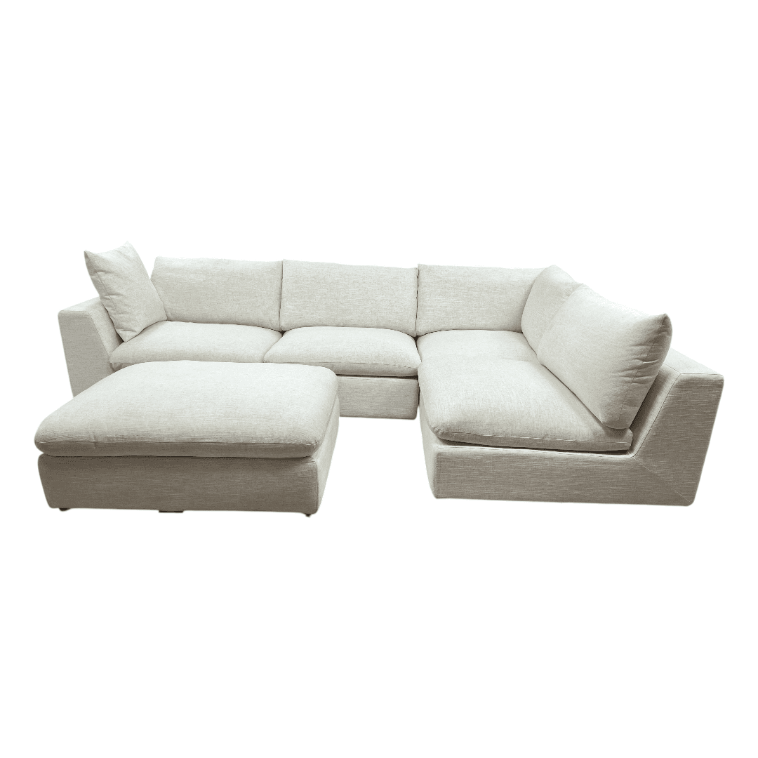 Castlery Dawson Chaise Sectional Sofa with Ottoman - Thumbnail 4