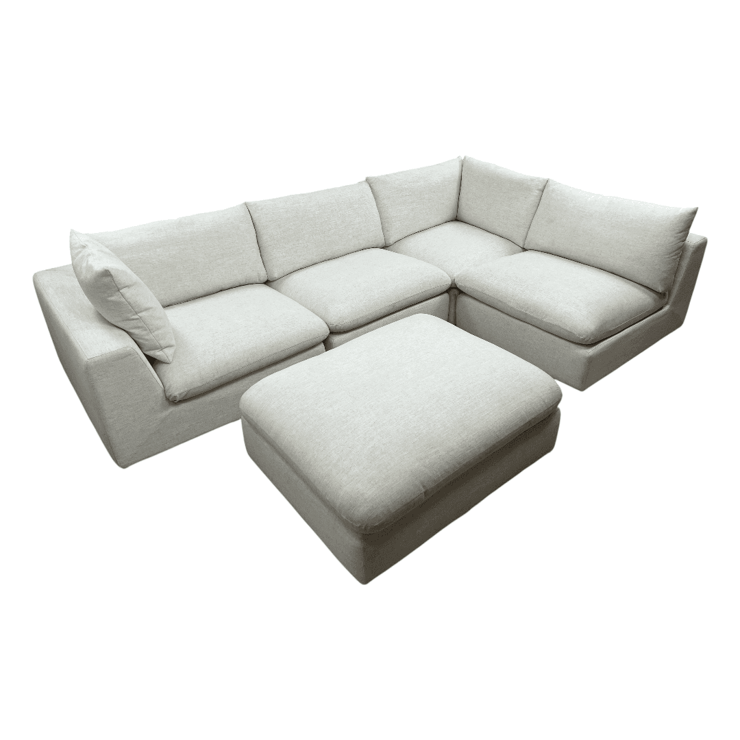 Castlery Dawson Chaise Sectional Sofa with Ottoman - Thumbnail 11