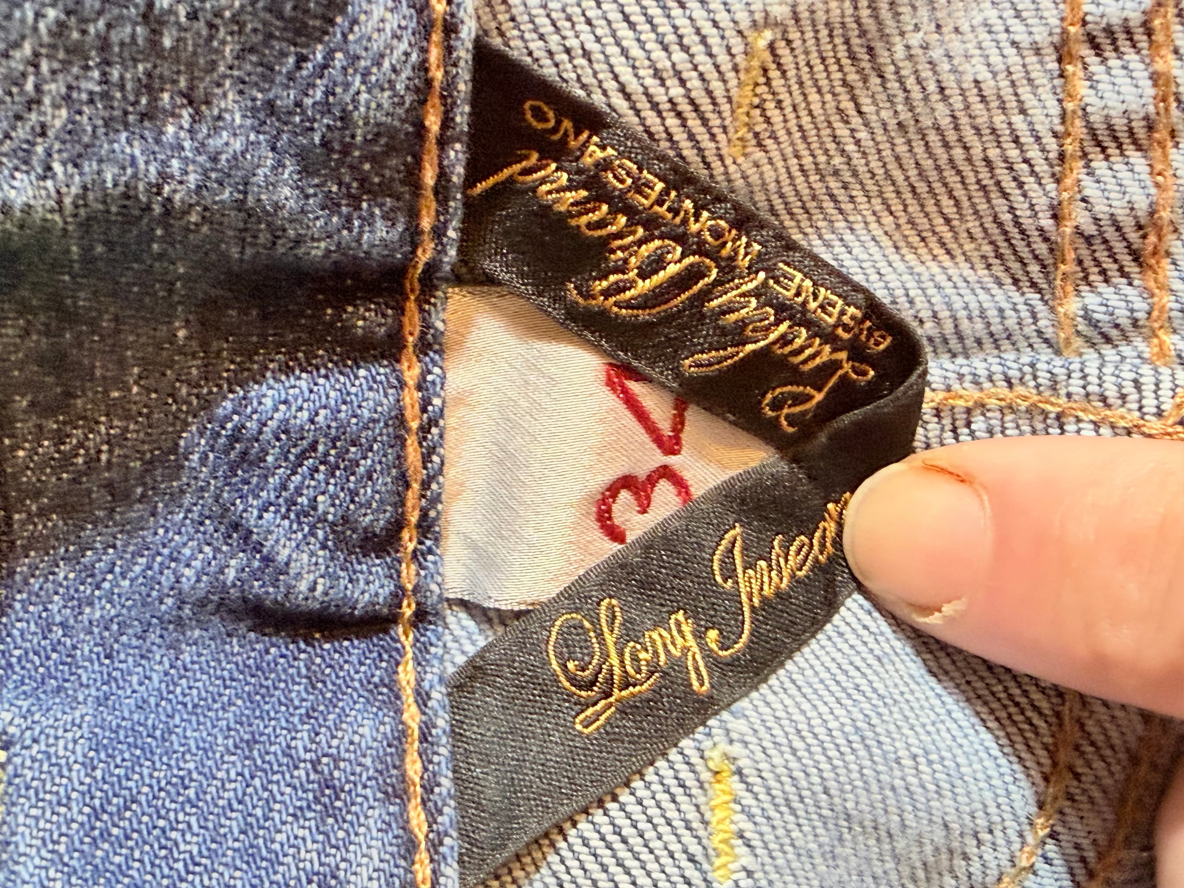 Lucky Brand Long Inseam 34x32 Men's Jeans Light Wash Distressed - Thumbnail 4