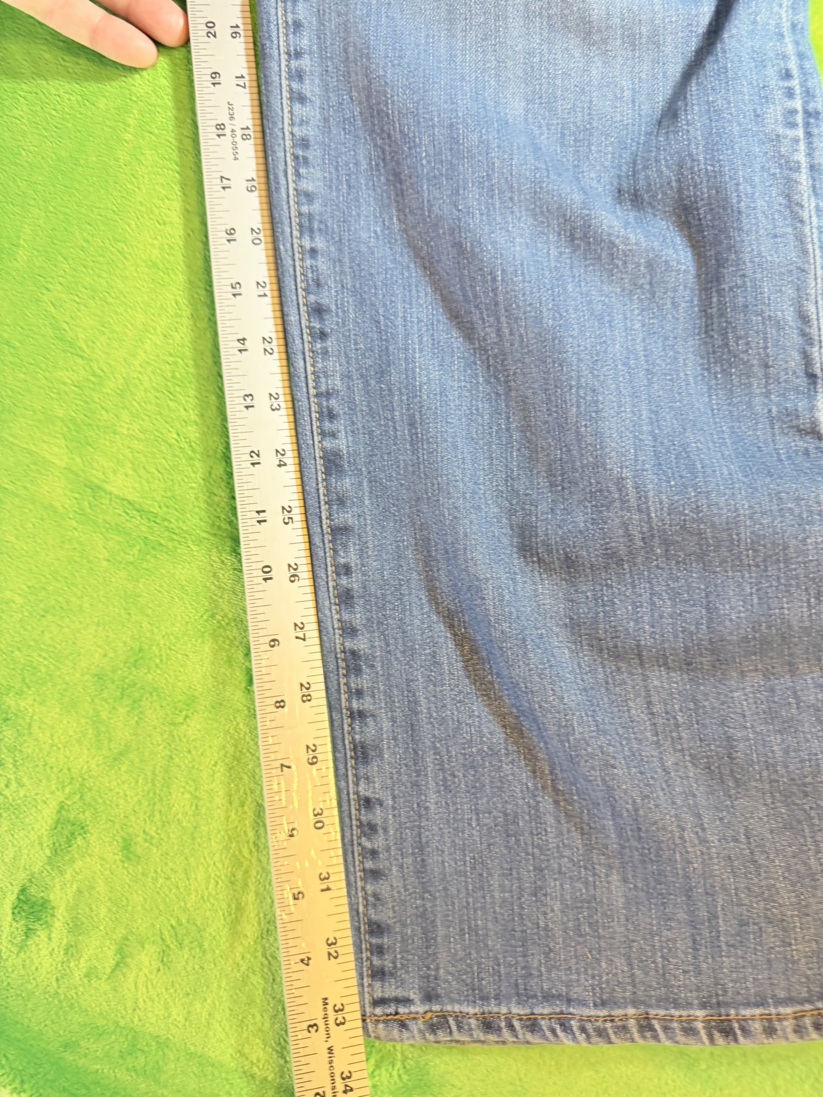 Lucky Brand Long Inseam 34x32 Men's Jeans Light Wash Distressed - Thumbnail 13