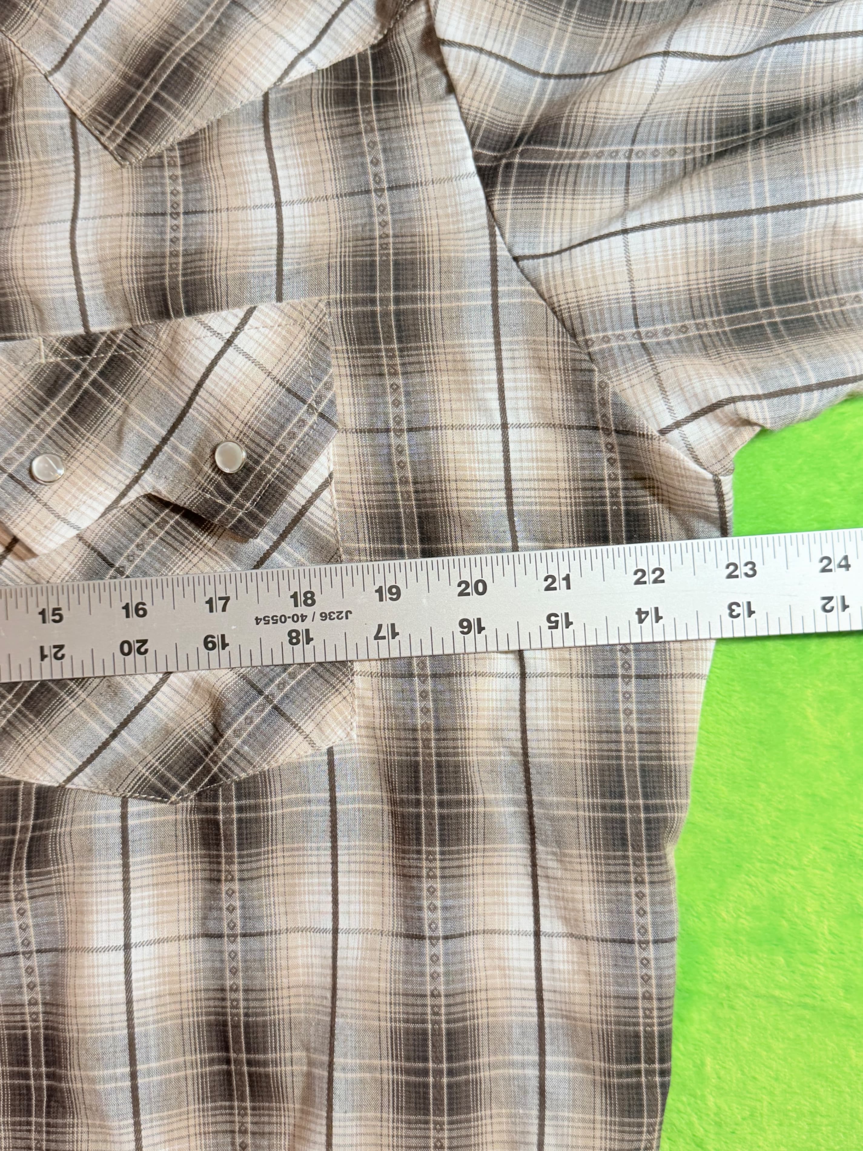 Ely Cattleman Plaid Western Shirt Size L Long Sleeve - Thumbnail 10