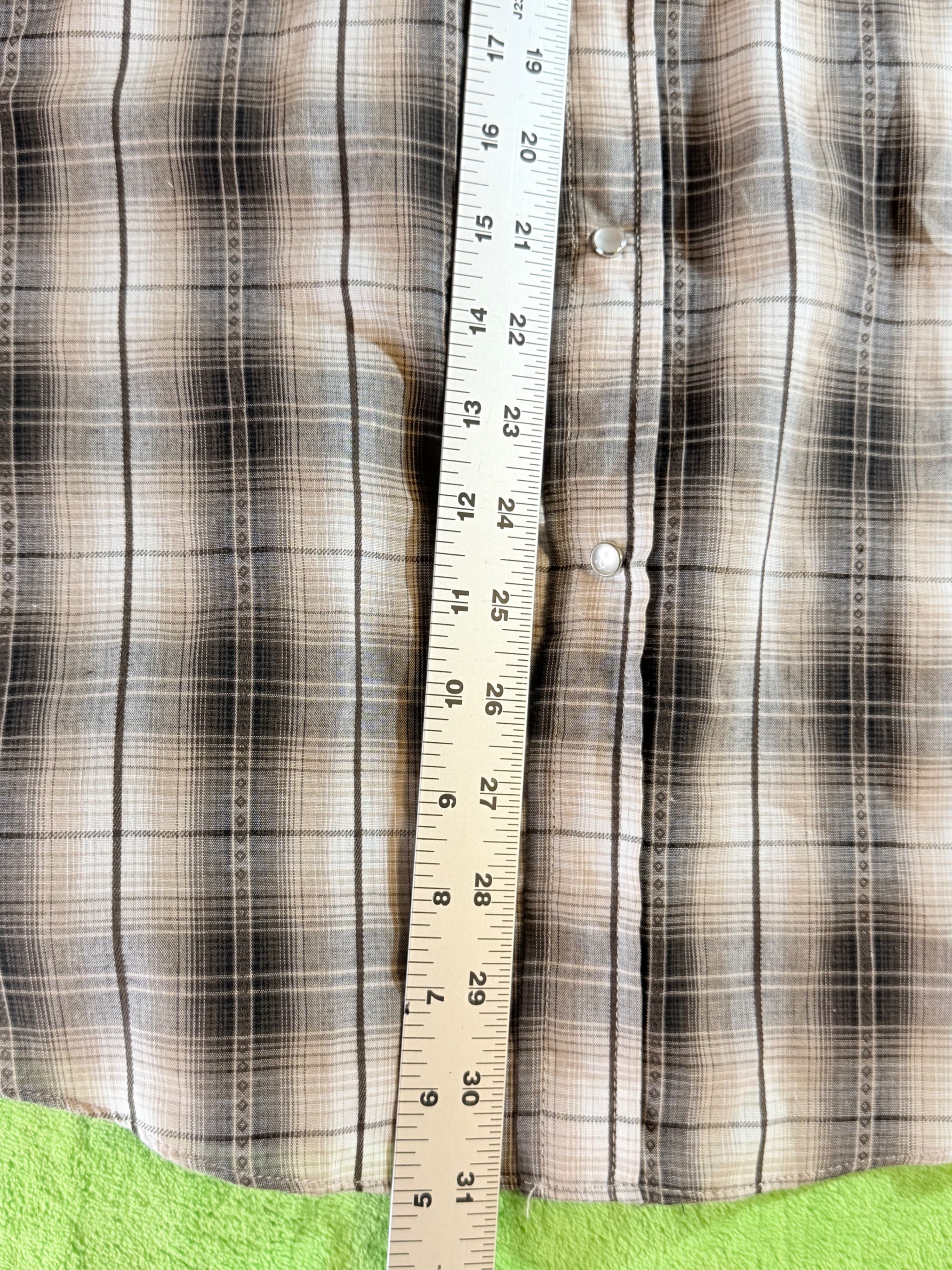 Ely Cattleman Plaid Western Shirt Size L Long Sleeve - Thumbnail 11