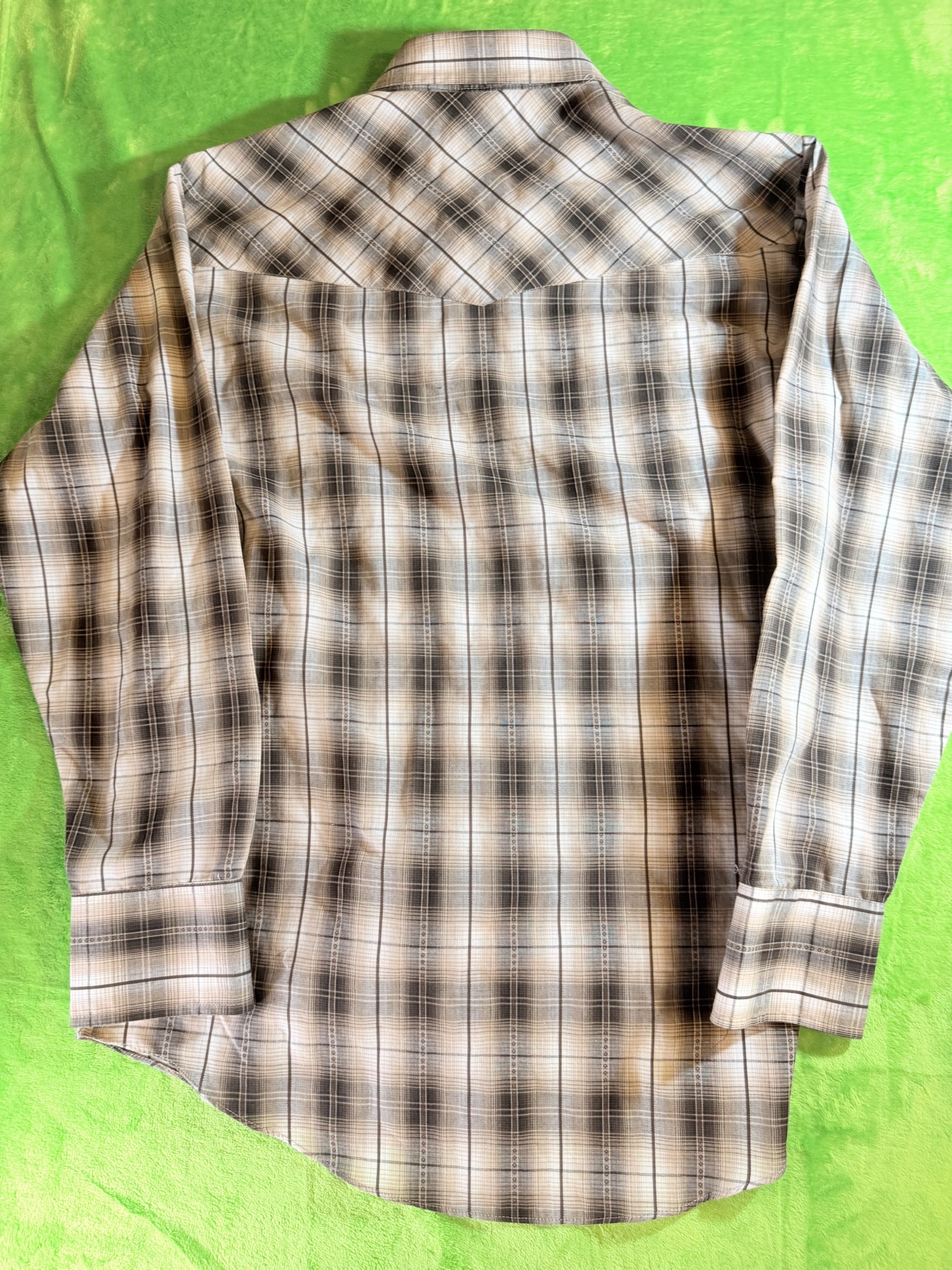 Ely Cattleman Plaid Western Shirt Size L Long Sleeve - Thumbnail 2