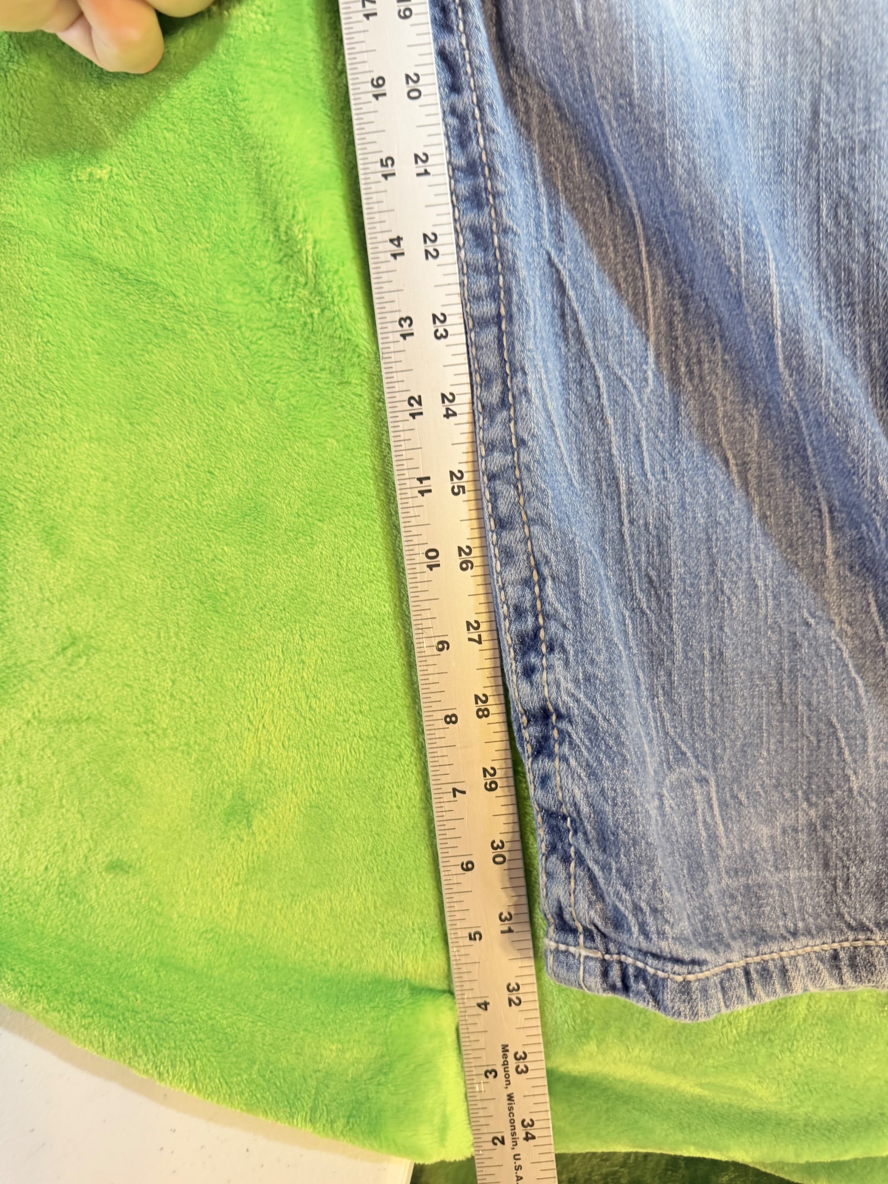 Buckle Black BBLA316 Light Wash Distressed Bootcut Men’s Jeans 34x32 - Thumbnail 13