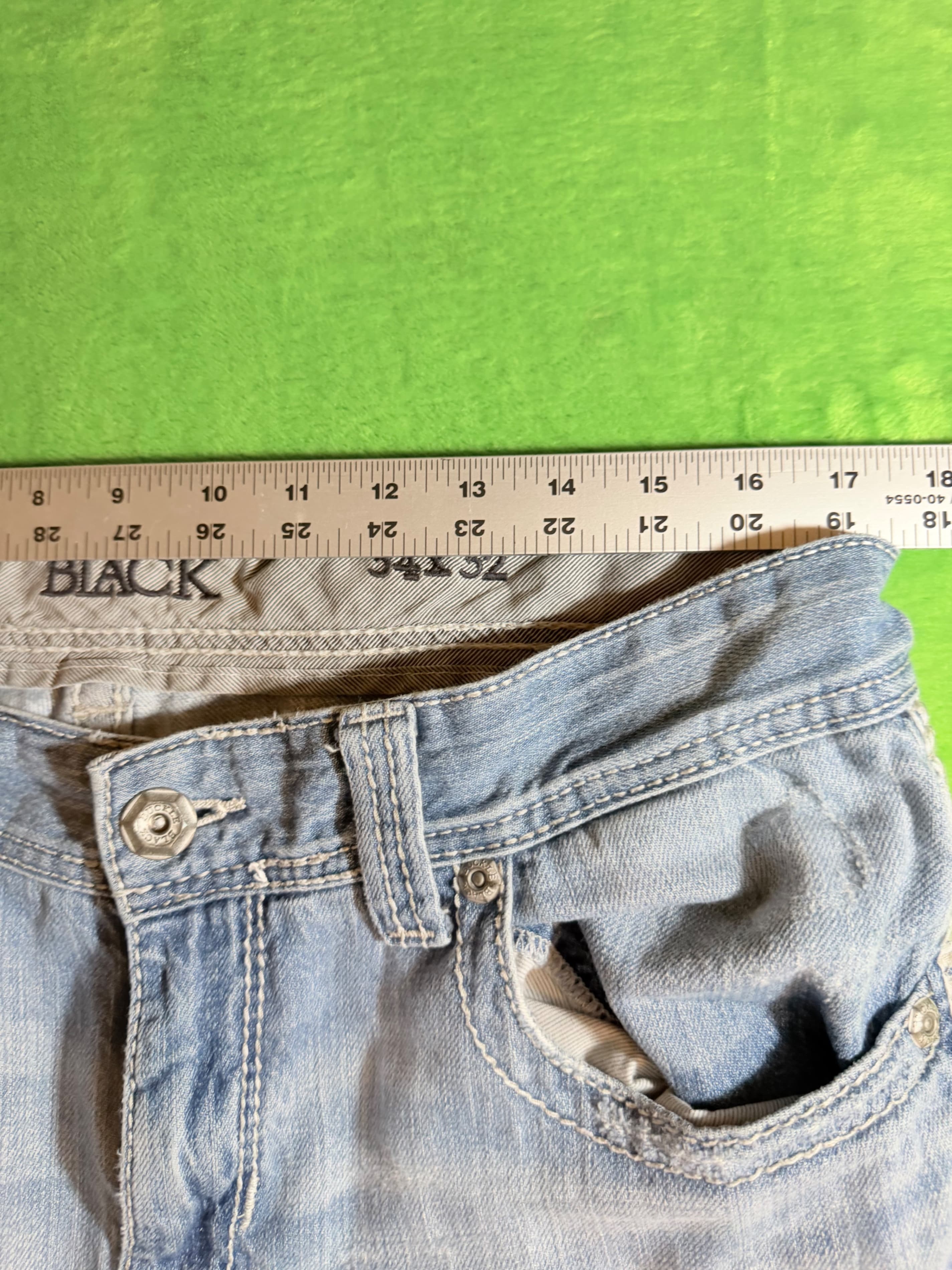 Buckle Black BBLA316 Light Wash Distressed Bootcut Men’s Jeans 34x32 - Thumbnail 11