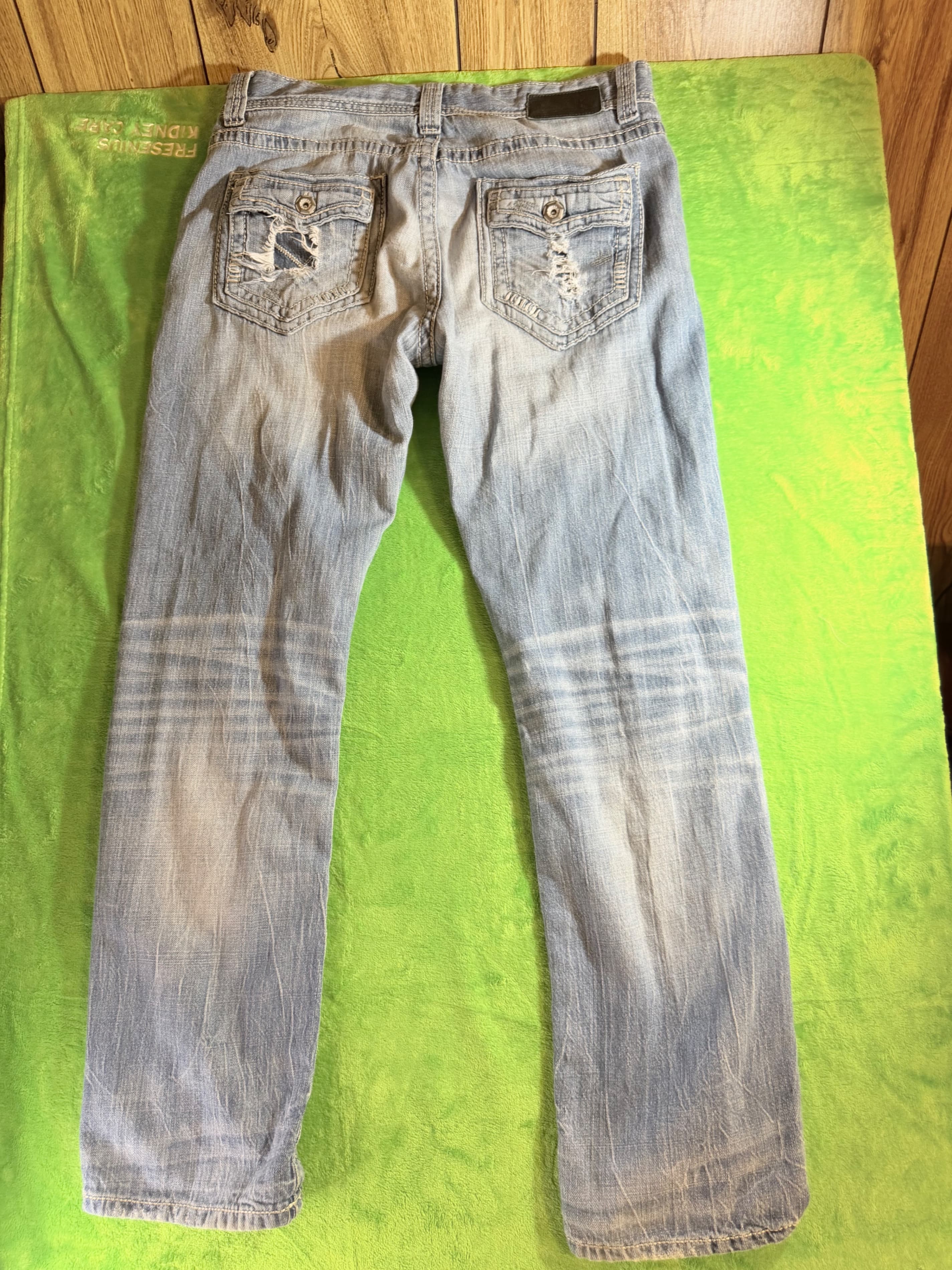 Buckle Black BBLA316 Light Wash Distressed Bootcut Men’s Jeans 34x32 - Thumbnail 2